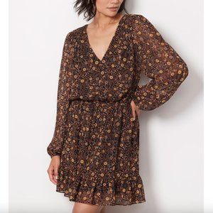 Evereve Olivia Mini Dress Orange Floral Size XL